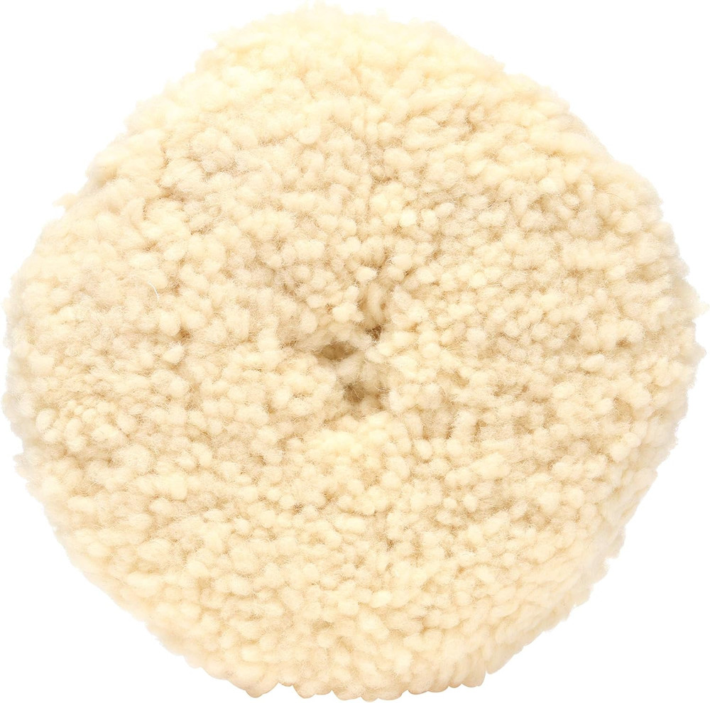 Wool Compounding Pad, 9 In, 05703, White, Doublesided, for Auto Body Compounding