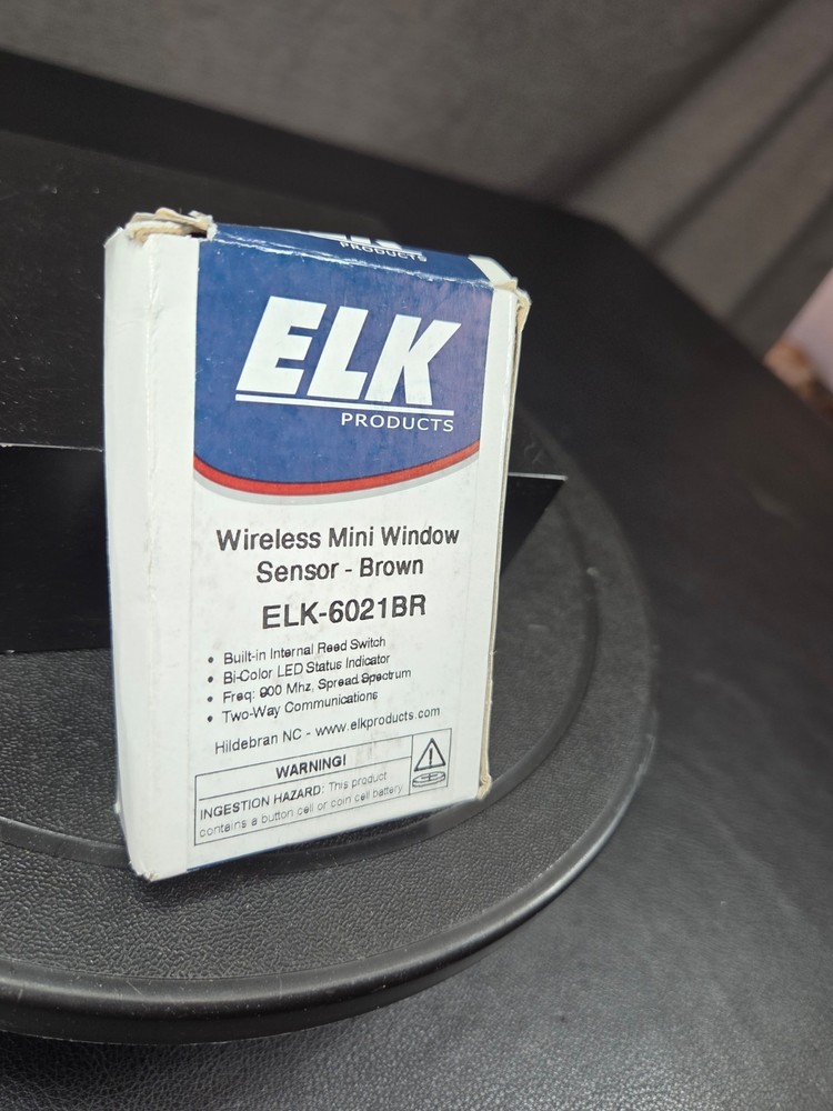 Elk 6021BR 2-Way Wireless Mini Window Sensor, Brown FAST SHIP!💨✅