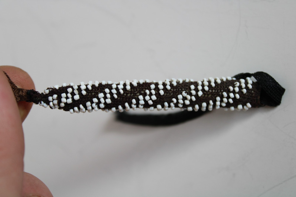 Antique 19th Century Micro Beaded Small Sewing Needle Case (3")