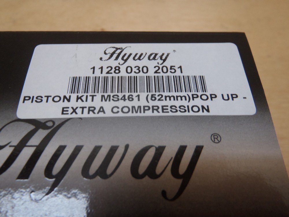 Hyway POP UP piston kit for Stihl MS461 52mm + Caber rings extra compression