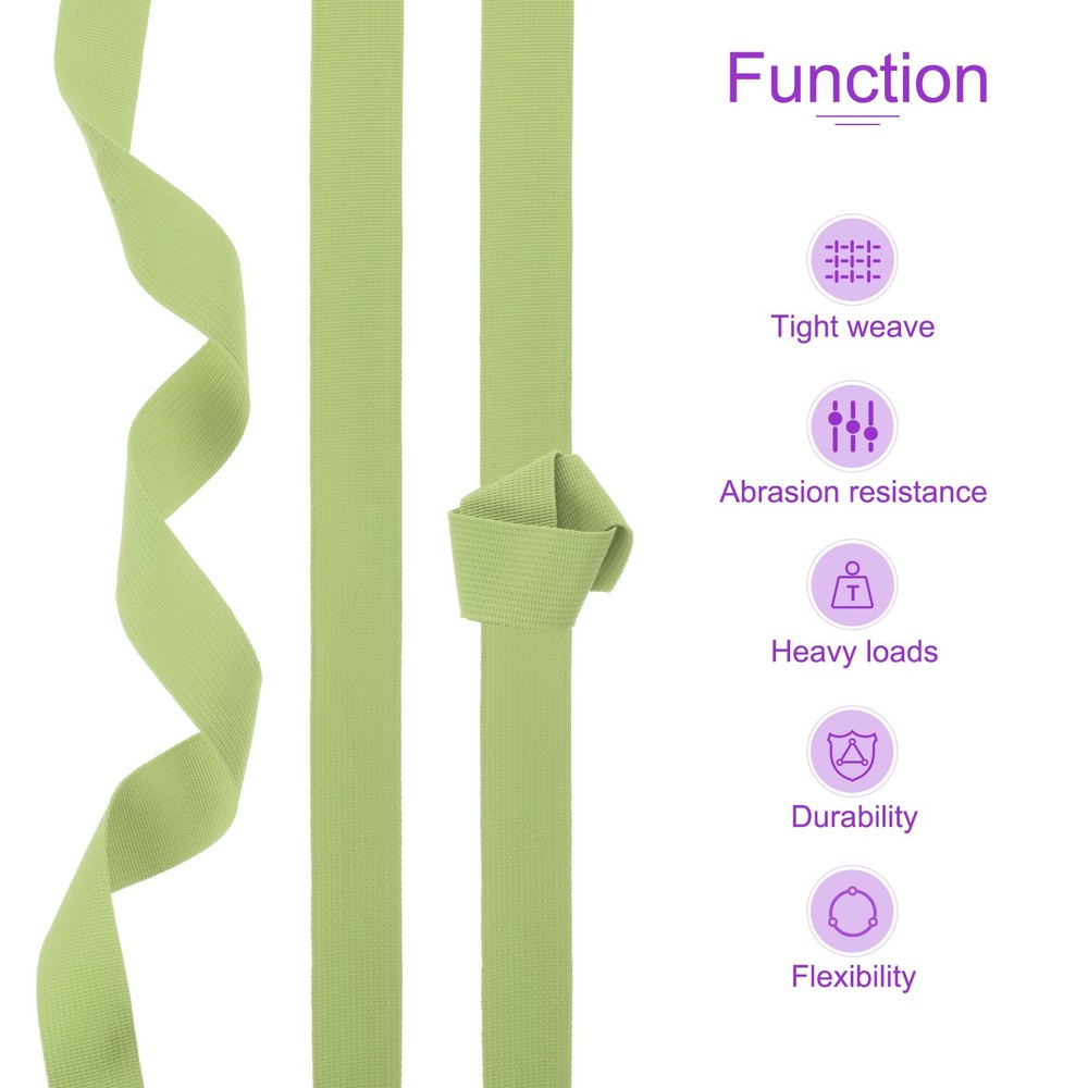 10Yard x 1" Width Nylon Webbing Strap Poly Flat Webbing Strapping Light Green