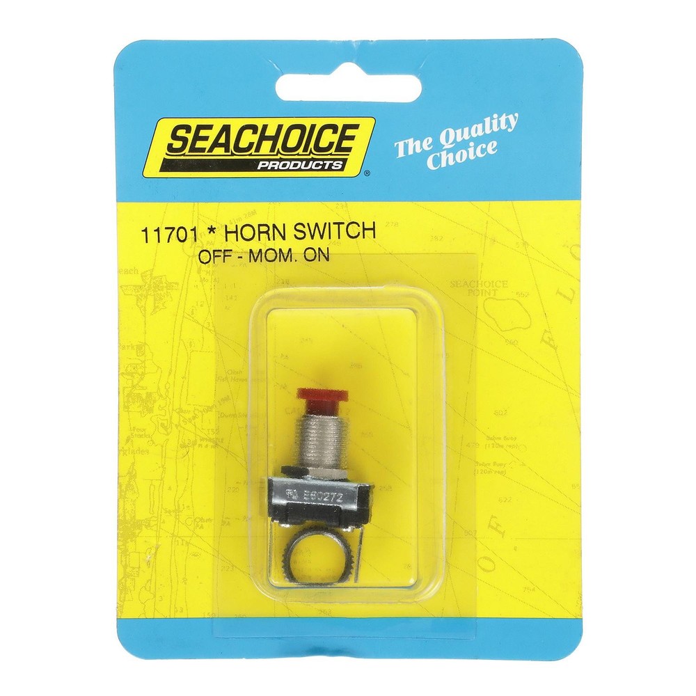 Seachoice 11701 Push Button Boat Horn Switch, Panel Mount