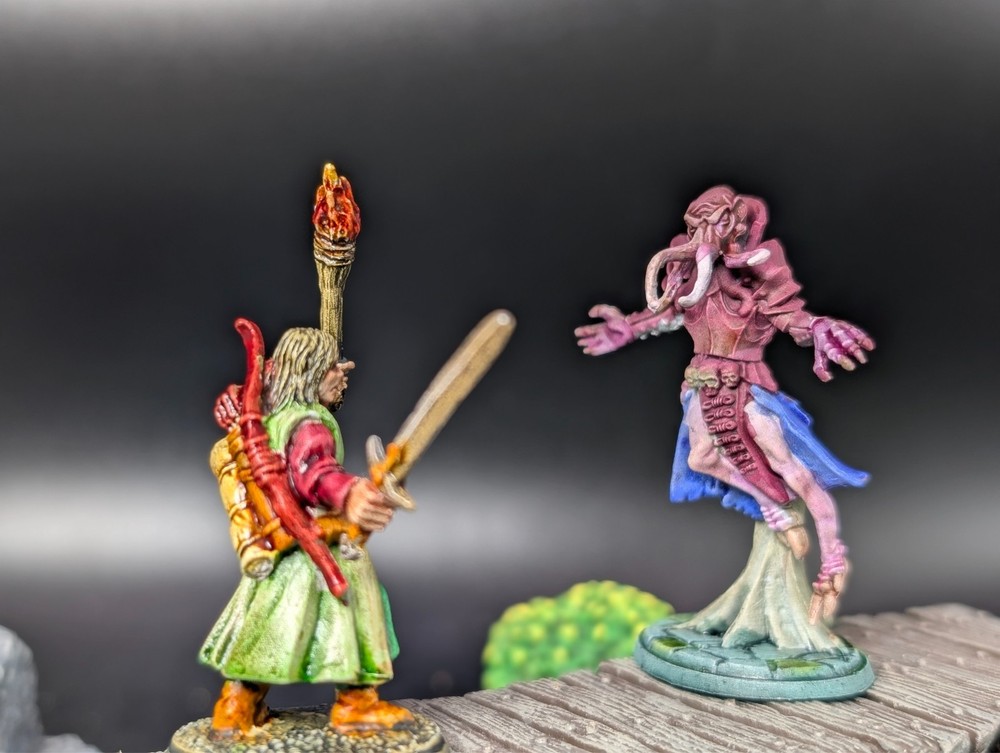Well painted mind flayer d&d fantasy miniature