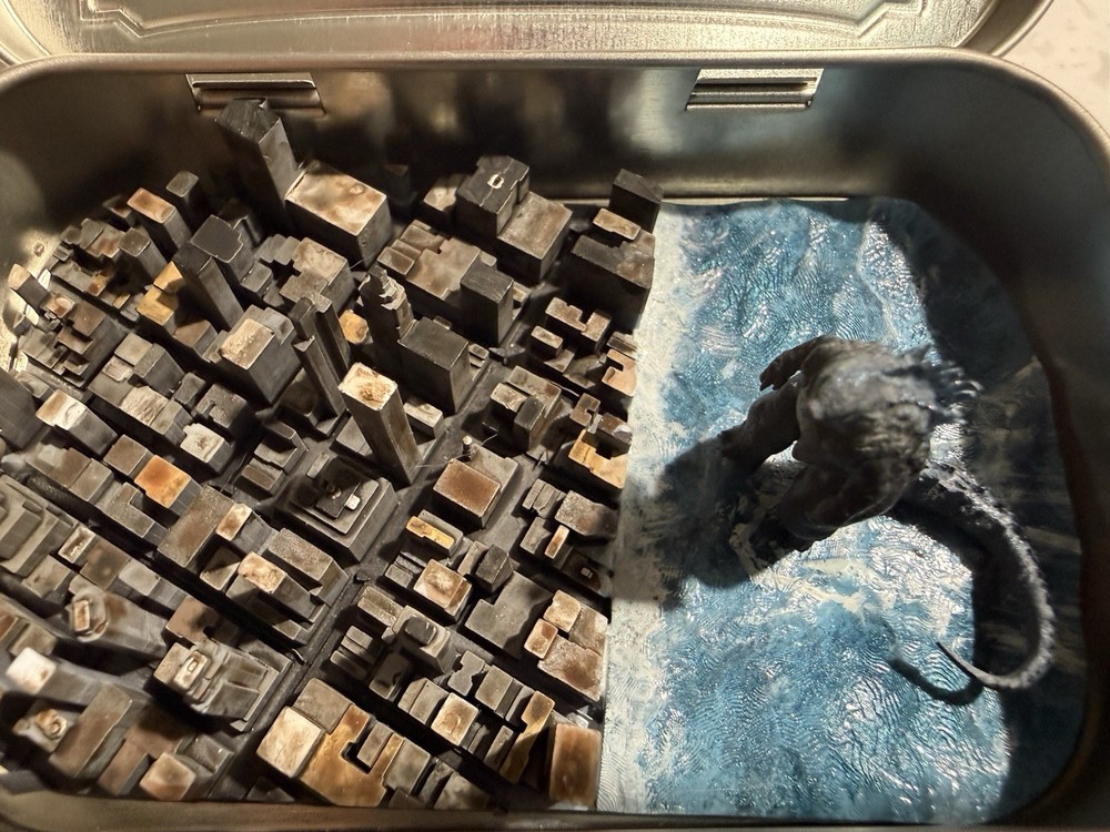 Godzilla Attacks Tokyo In An Altoids Tin Whimsical Scene