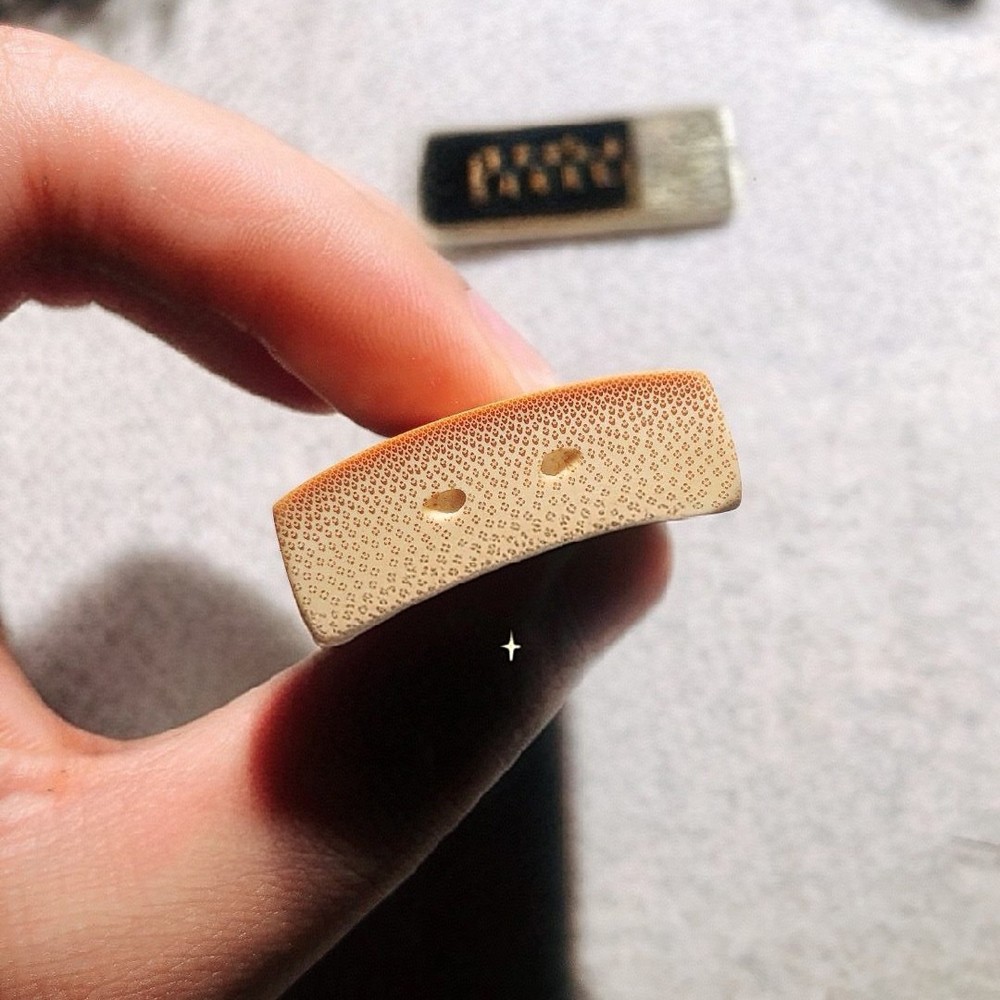Premium Solid Bamboo Dharma Carving Handheld Wenwan Piece