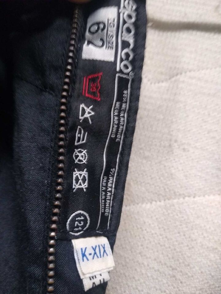 sparco fire suit size 62 used