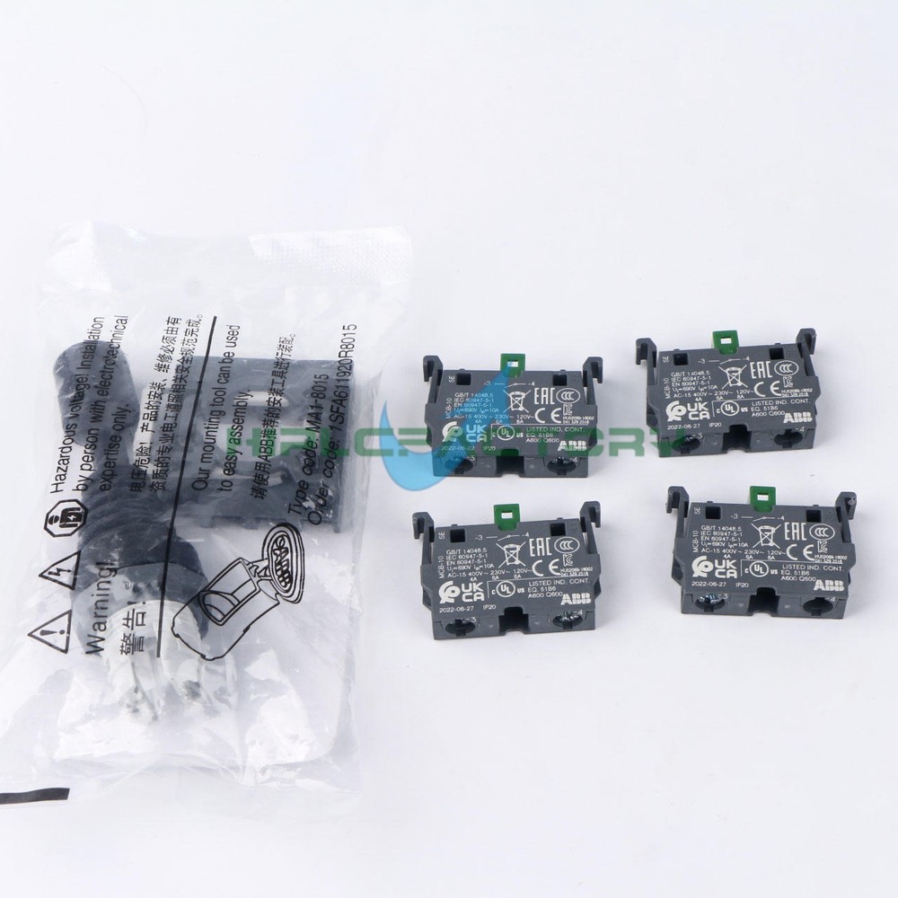 1x ABB Control Joystick Switch MJS6-40B with 4 MCB-10 Contacts Reset Type