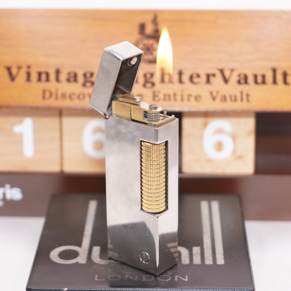 Dunhill Lighter Palladium Plate _Ultrasonically Cleaned_Working