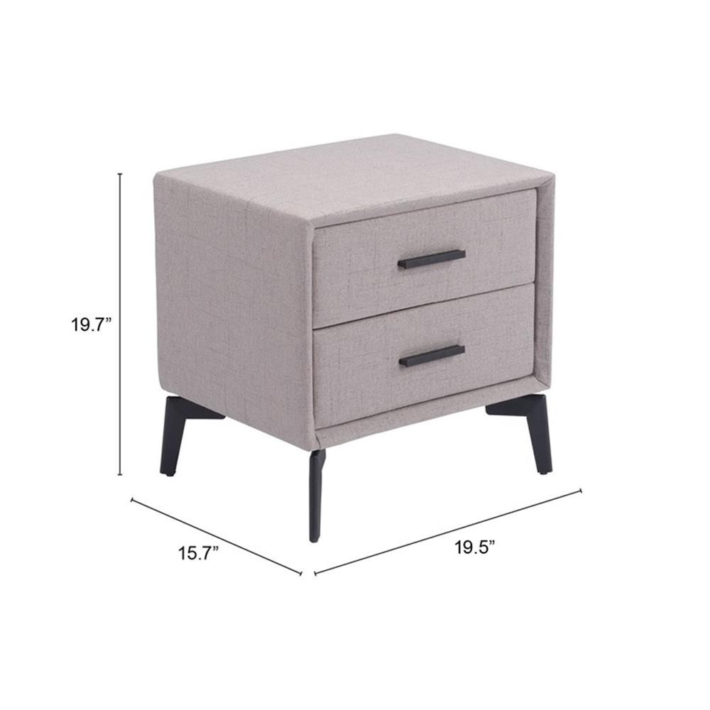 Pemberly Row Modern / Contemporary Engineered Wood Side Table Gray