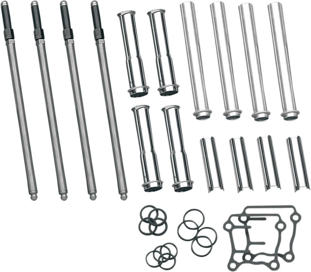 S&S Cycle Adjustable Pushrod Cover Kit With Chrome Covers 935095