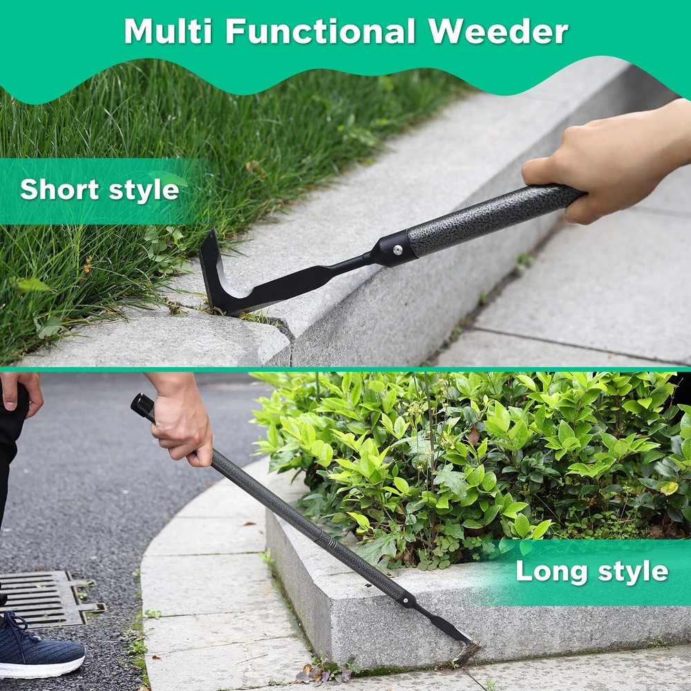 Crack Weeder, Manual Crevice Weeding Tool Weed Puller with 29” Handle for Sid...