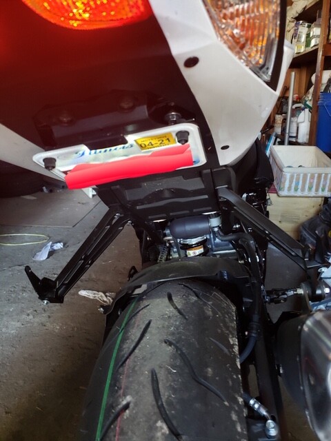 Honda CBR650F FENDER ELIMINATOR TAIL TIDY 2014-2018 BLACK FRONT FACING
