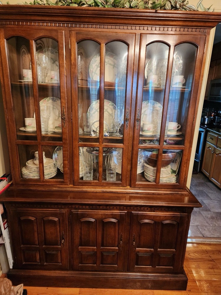 NEED GONE ASAP -  ETHAN ALLEN Classic Manor Solid Maple 56" Buffet/China Cabinet