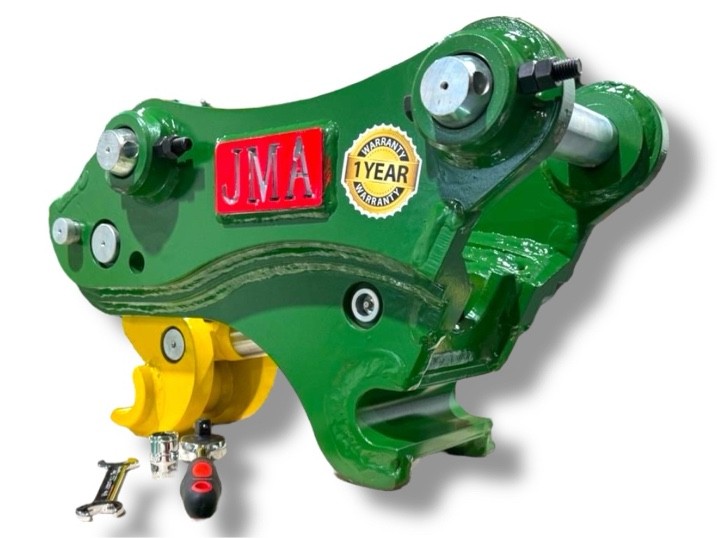 JMA Manual Quick Coupler for 2 - 3 Tons Mini Excavators. 35mm Pins
