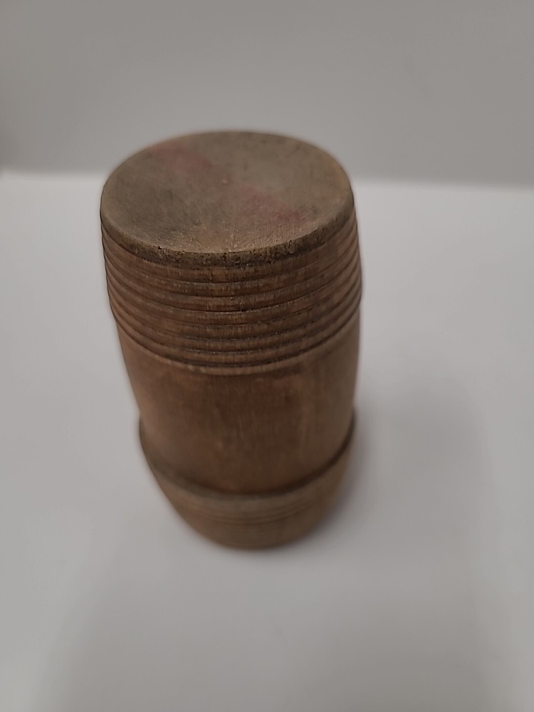 Antique Wood Treen Dice Shaker