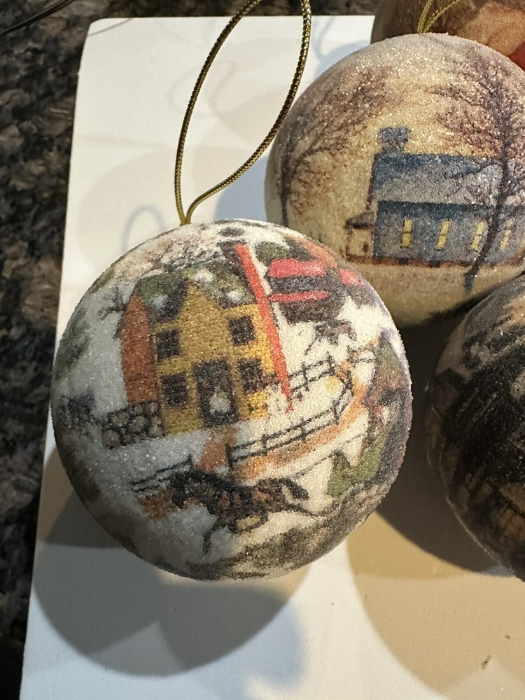 6 Foam Base House Design Ornaments