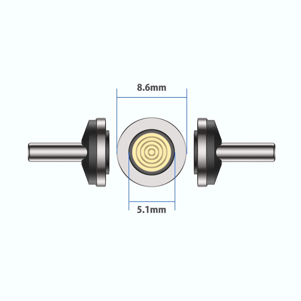 9Pin Type C Quick Charge Magnetic Adapter [3Pcs], Magnetic Plug Replacement