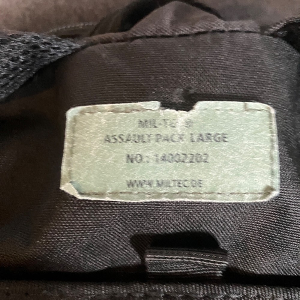 Mil-Tec Assault Pack Large Black Military Molle Backpack 36 Liter