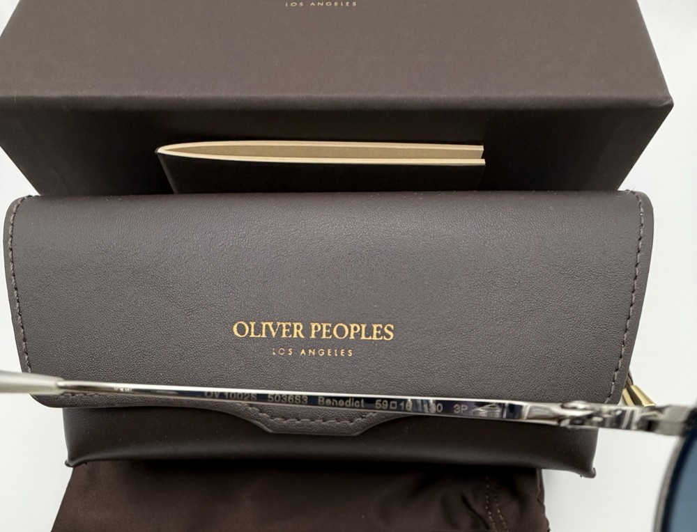 Oliver Peoples BENEDICT OV1002S 5036S3- Silver / Blue Graident Polarized