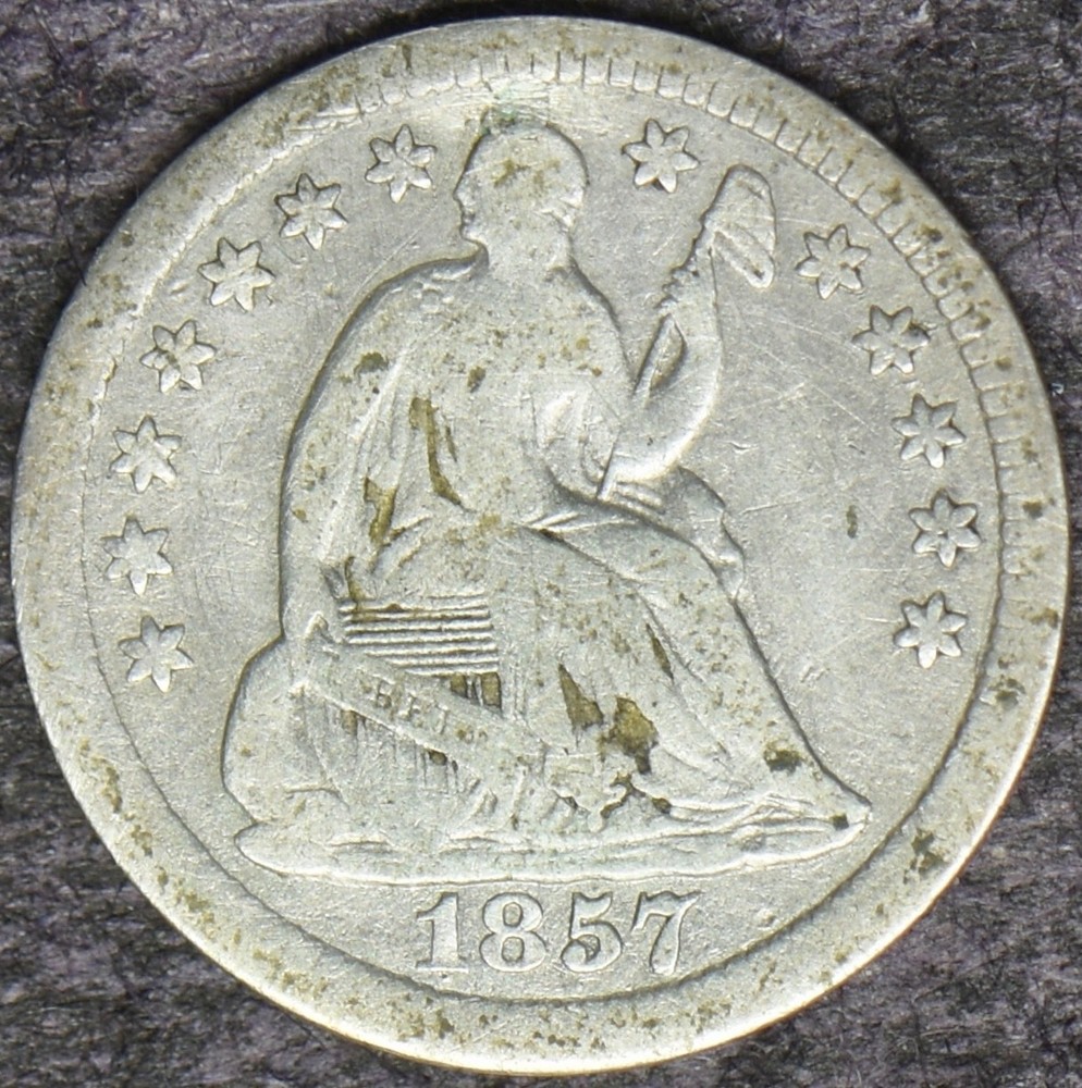 1857 Seated Liberty Silver Half Dime - ✪COINGIANTS✪