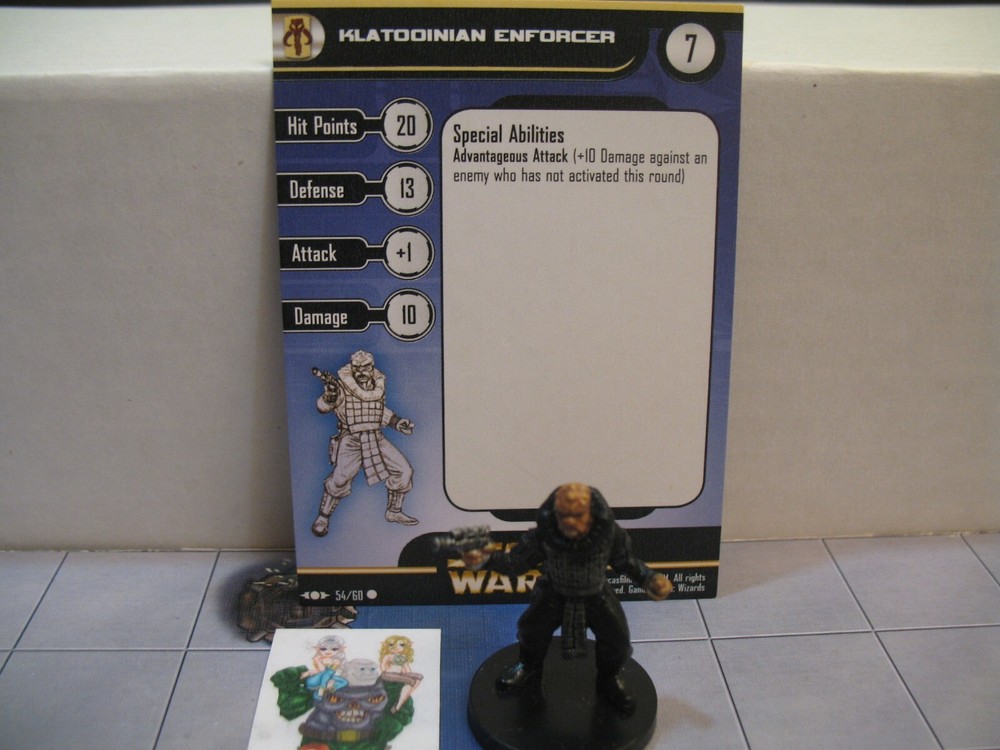 =Star Wars Miniatures CLONE STRIKE Klatooinian Enforcer 54/60 with card=