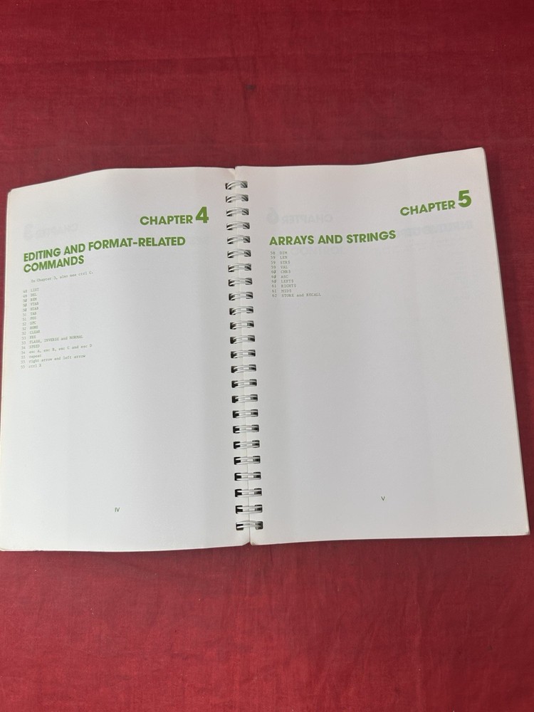 Applesoft II Basic Programming Reference Manual VTG 1978 w/ Foldout Spiral Book