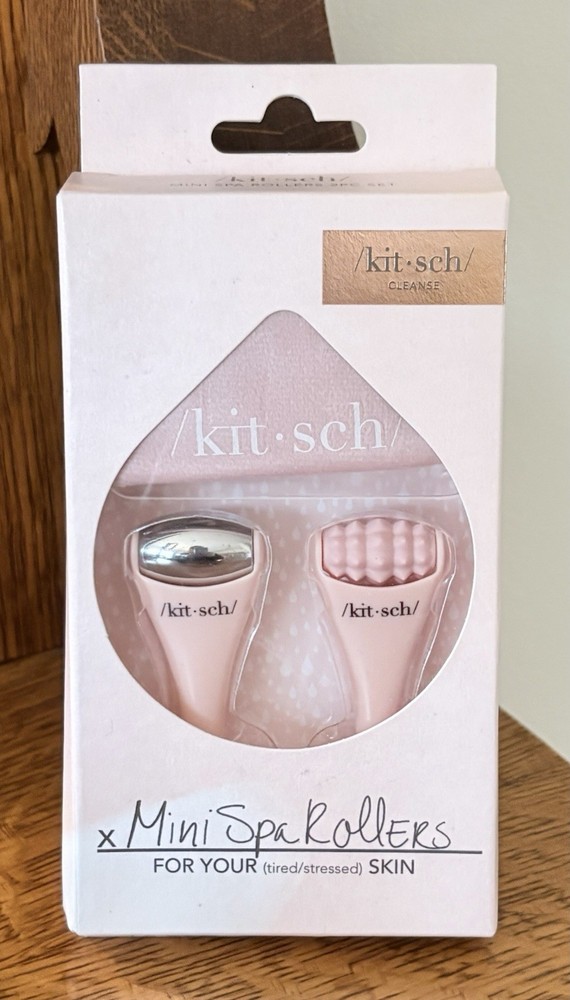 Kitsch Mini Spa Rollers Set Facial Pink NEW NIP