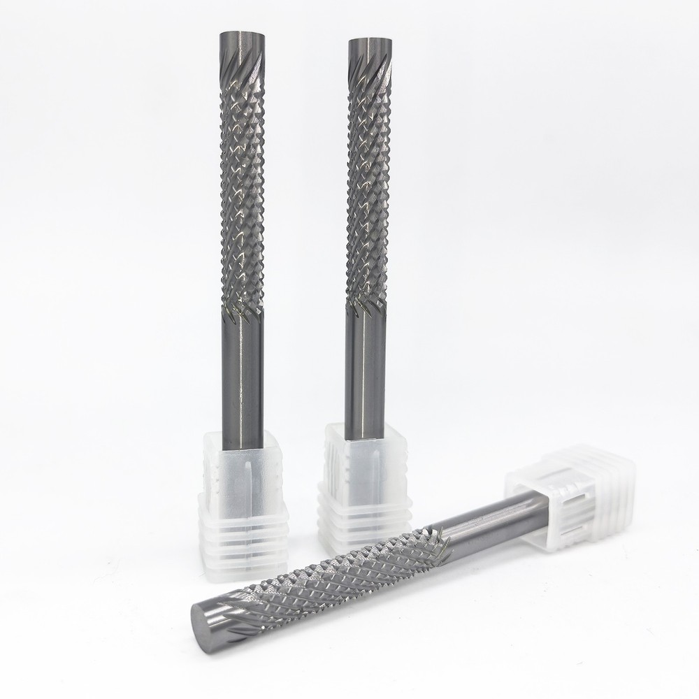 5pcs Solid Carbide Piloted Die Trimmer 1/4" Shank CNC Chamfer Deburring Tool