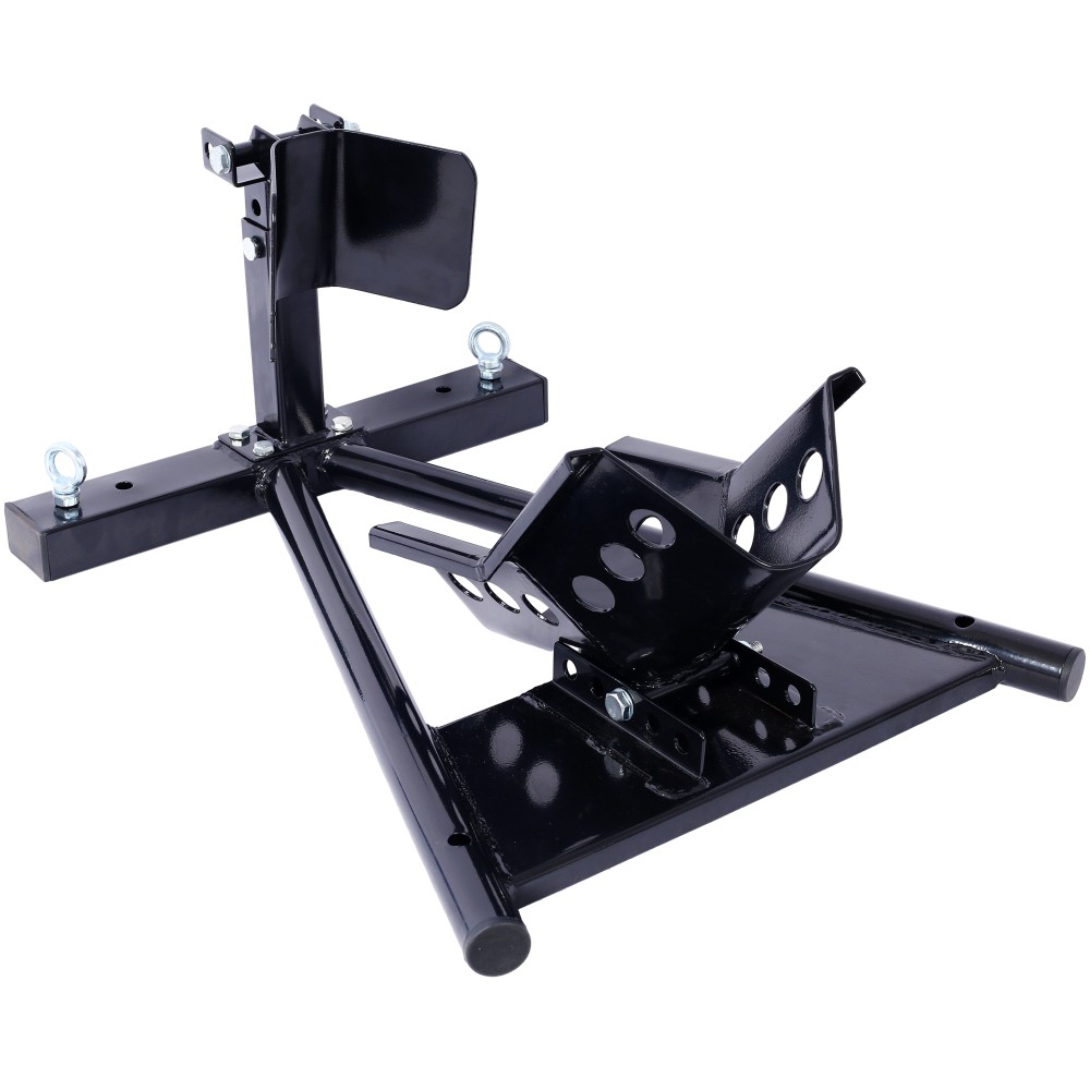 Motorcycle Front Fork Tire Chock Stand w/ Lock, Fits 17-21" Wheels