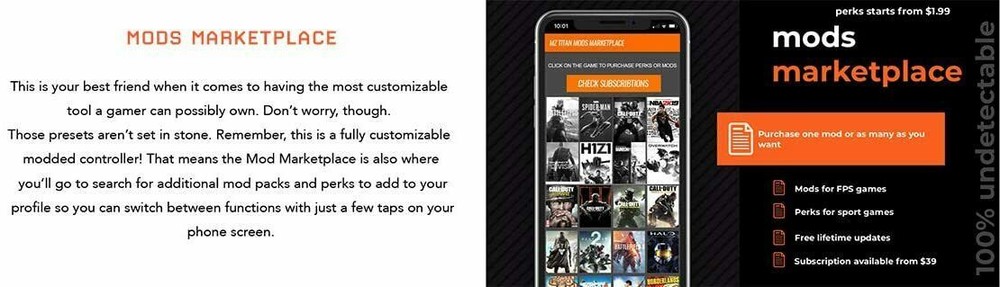 ModdedZone BLACK/BLACK Smart Rapid Fire Custom Modded Controller for PS5 FPS
