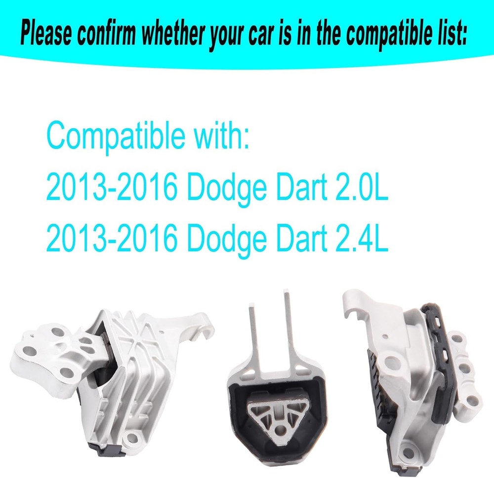 Engine Motor Mount & Trans Mount Compatible with 2013-2016 Dodge Da... Fast Ship