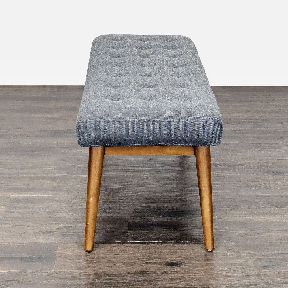 West Elm Button Tufted Mid-Century Bench