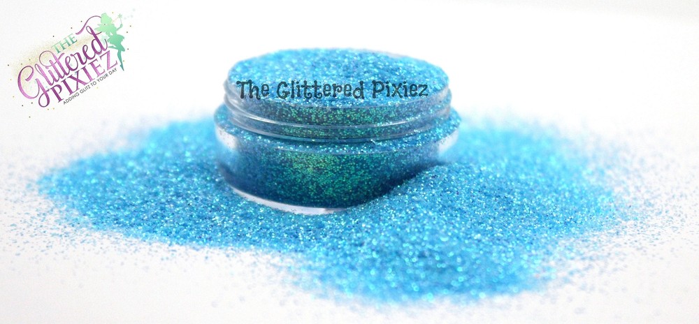 BLUE TOPAZ iridescent glitter- Pixie Dust( extra fine glitter)