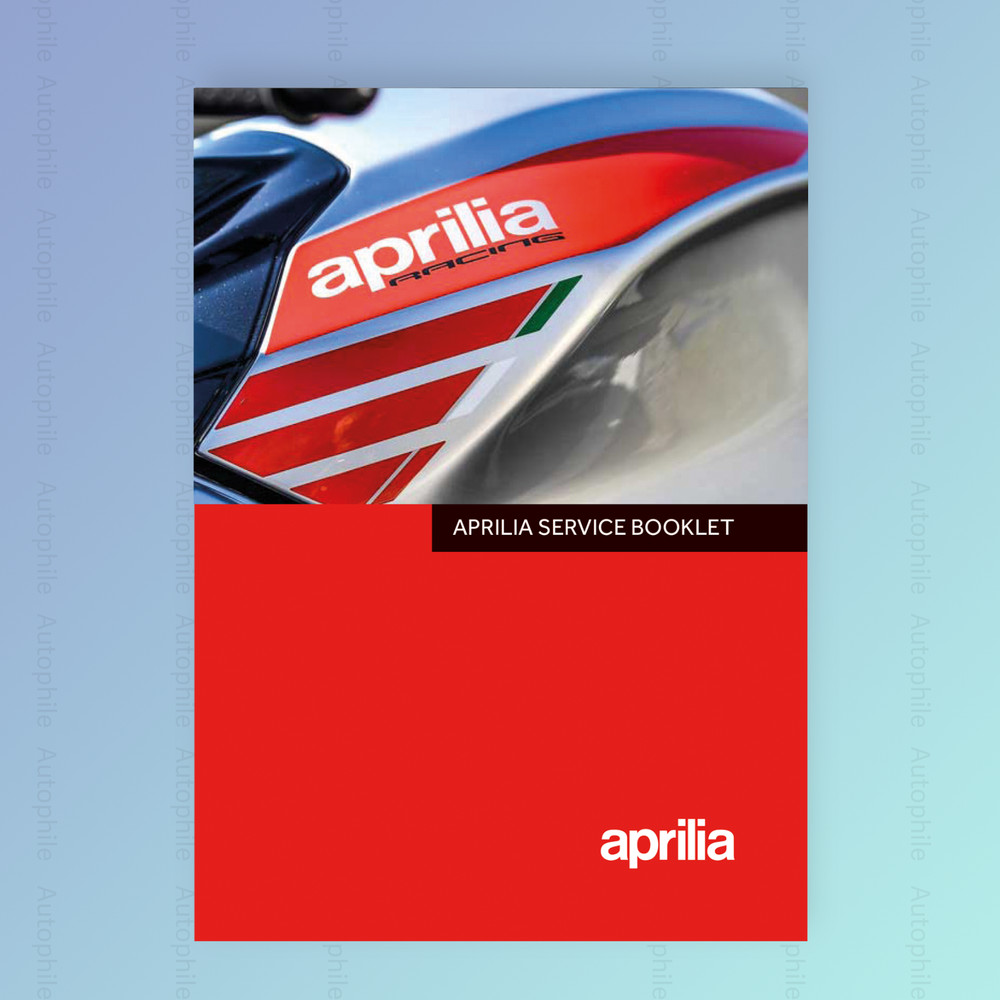 Aprilia Motorcycle Service History Book Blank