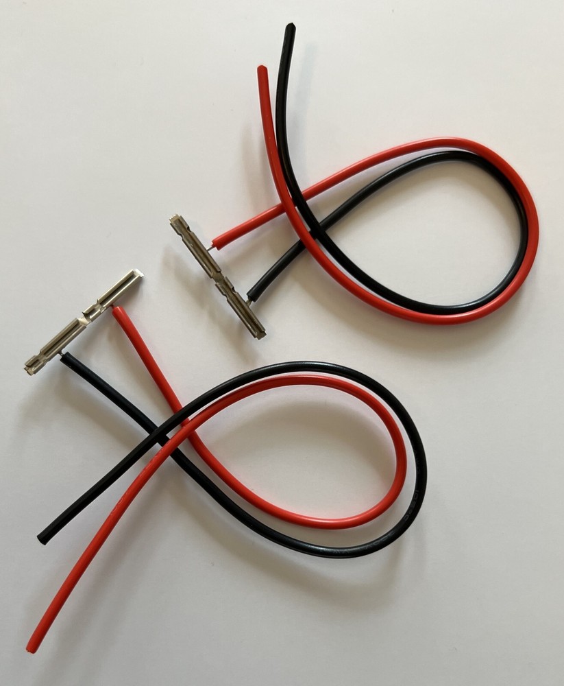Code 80 Terminal Rail Joiners (5 Pair), N Scale, Nickel Silver w 8" Leads