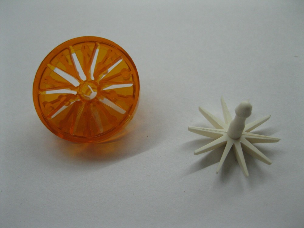 Pinball Rollover Button Housing with Star Rollover insert NEW Translucent Orange