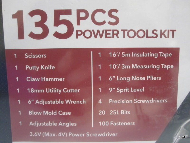 135pcs Power Screwdriver Tool Kit With Adjustable Angles 3.6V