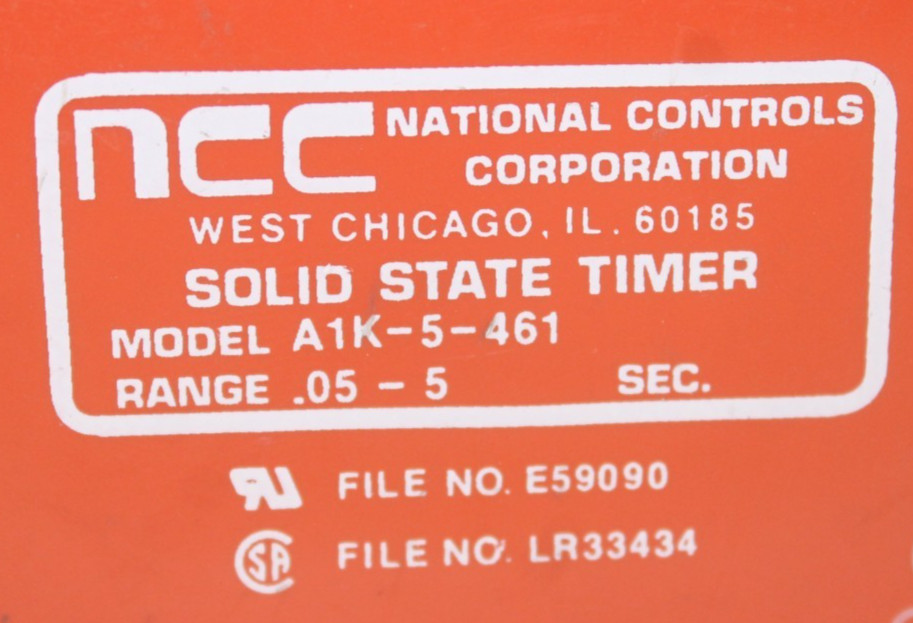 NCC A1K-5-461 Solid State Timer with IDEC SR2P-06 Base