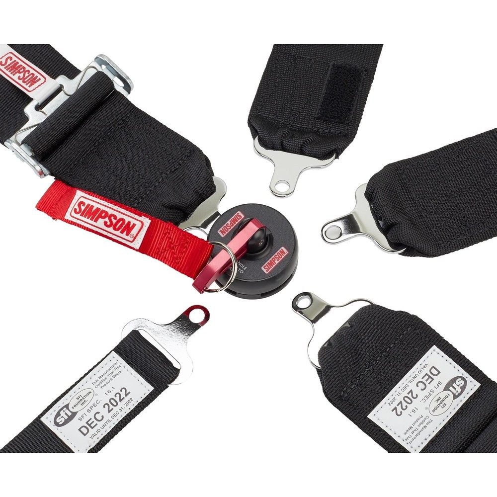 Simpson 29112BK Black Camlock, Wrap Around, Pull Down Harness