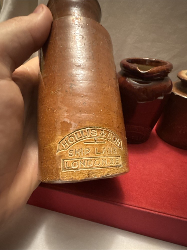 Vintage Group Of Mixed Incised Stoneware Pots