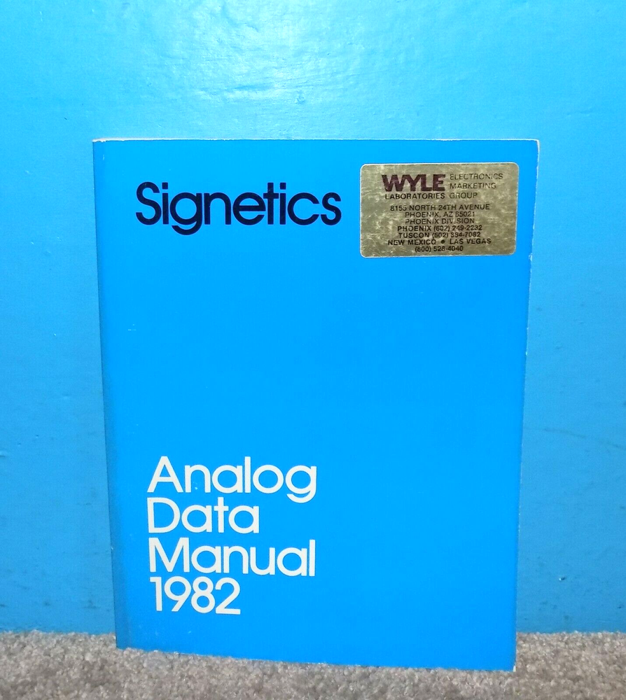 1982 Signetics Analog Data Manual Book Free Shipping