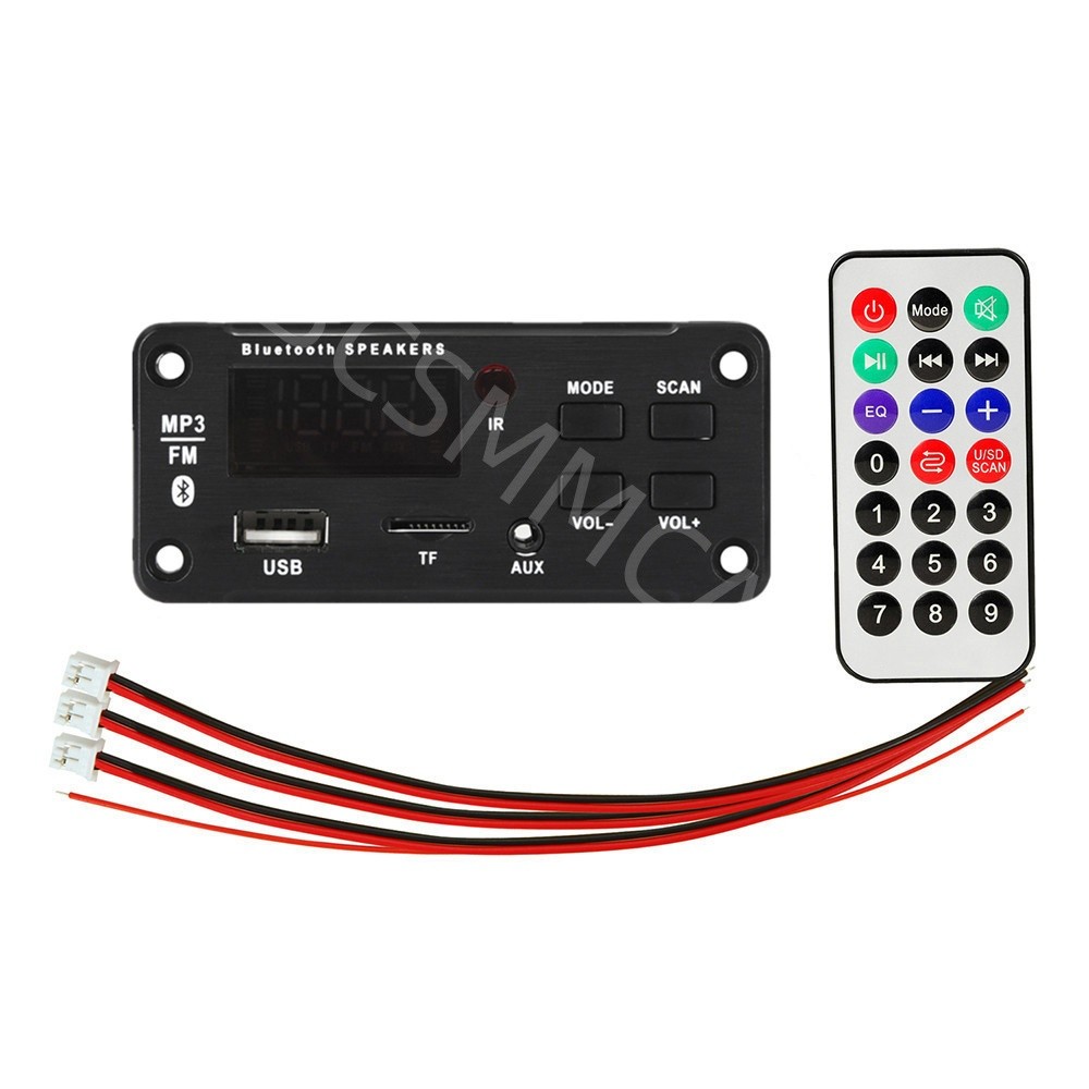 Bluetooth 5.0 Decoder Board MP3 Player 12V Car FM Radio Module Speaker 2x25W
