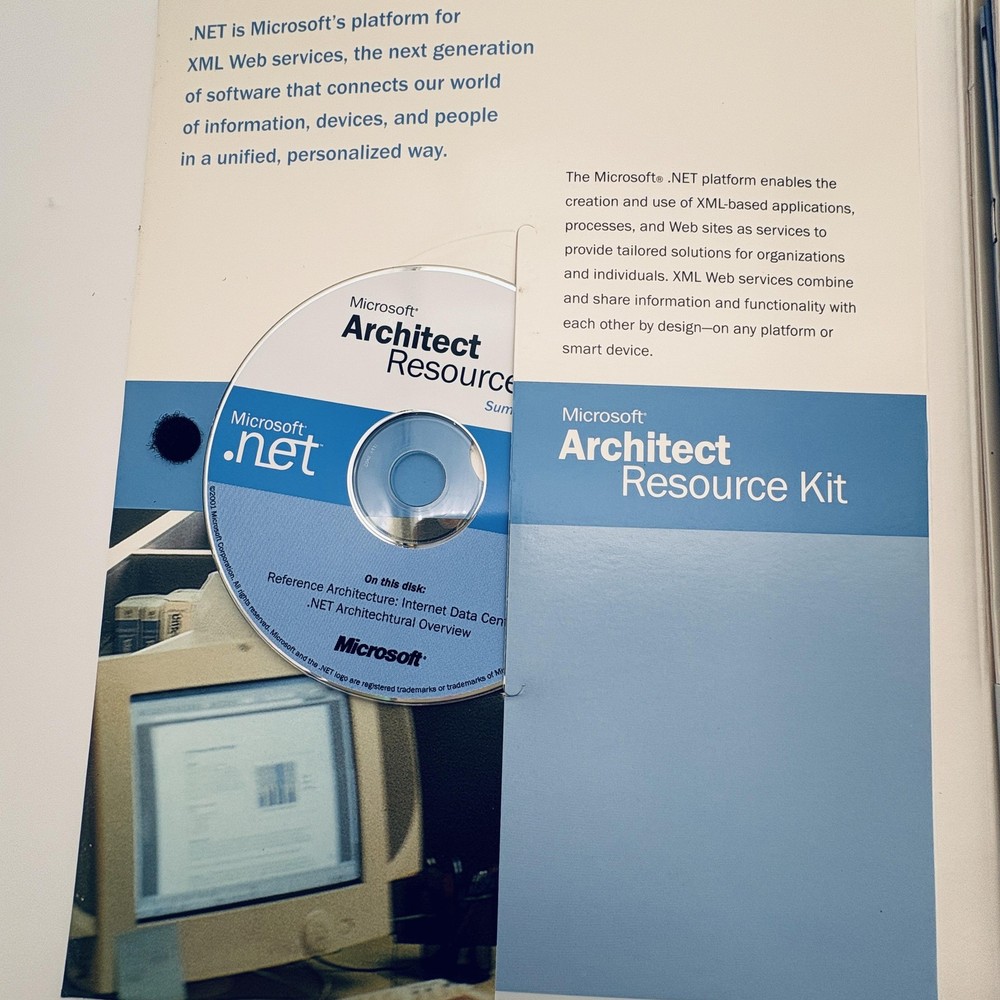 Vintage Microsoft .NET Architect Resource Kit CD Training Tutorial Guide
