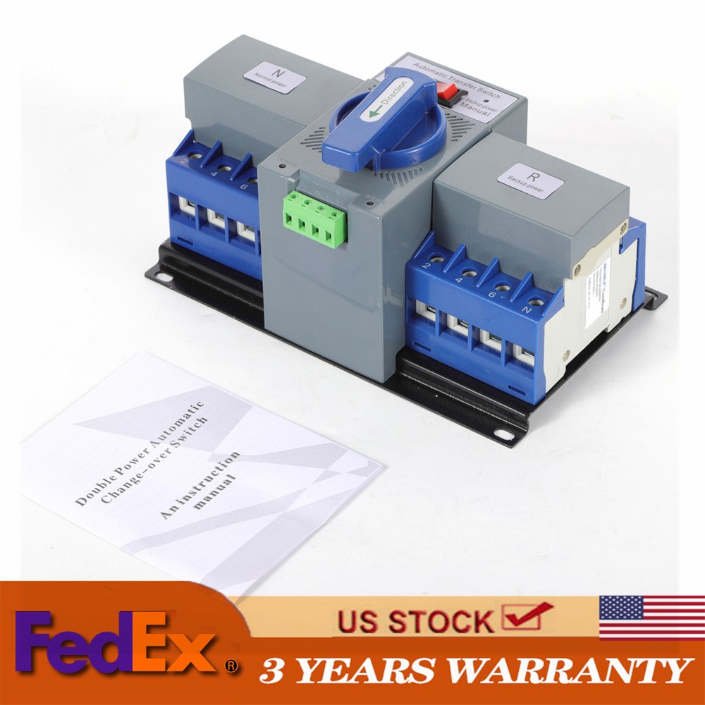 Dual Power Automatic Transfer Switch kit 63 A 4P ATS Generator Changeover Switch