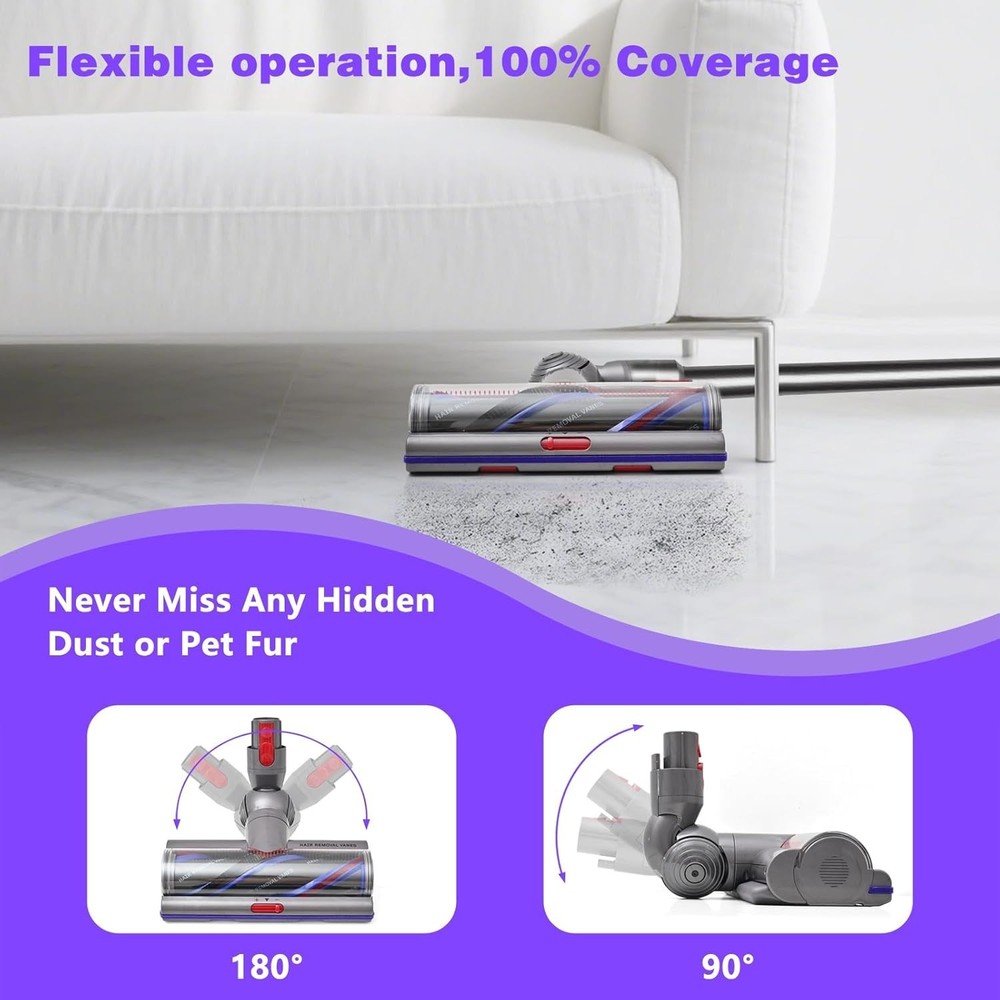 Versatile High Torque Cleaner Head for Dyson Cordless Vacuum - Easy Install