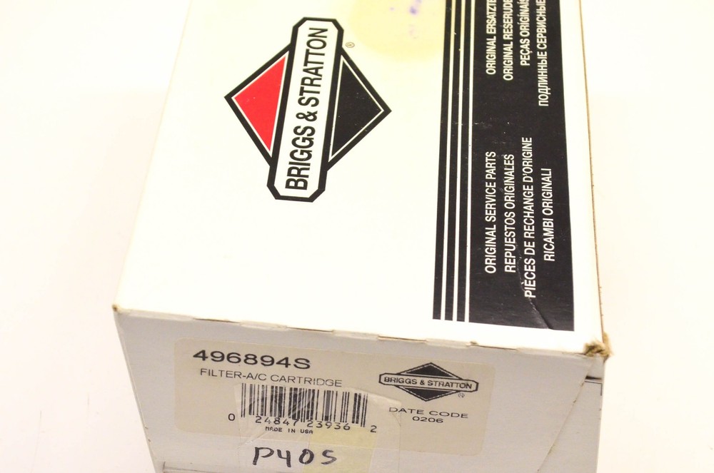 New OEM Briggs & Stratton 496894S Air Filter NOS