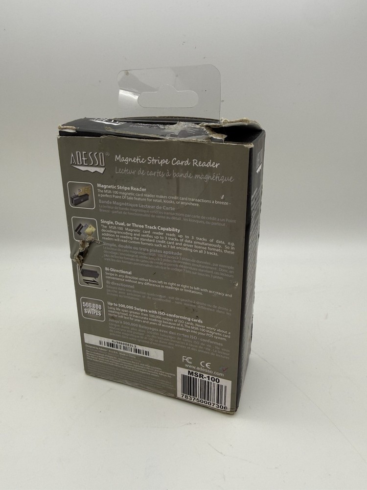 Adesso MSR-100 Magnetic Stripe Card Reader