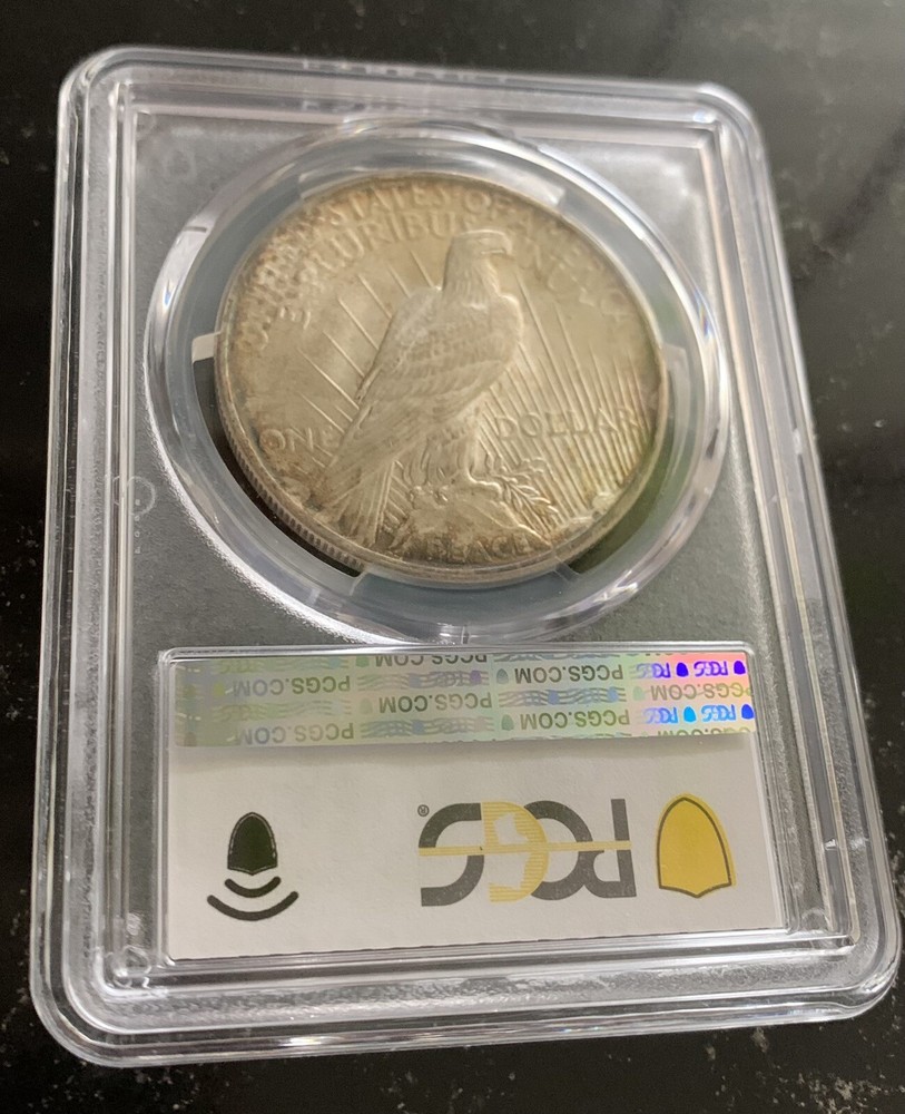 1925 PCGS/MS64 Monster Toned Peace Dollar