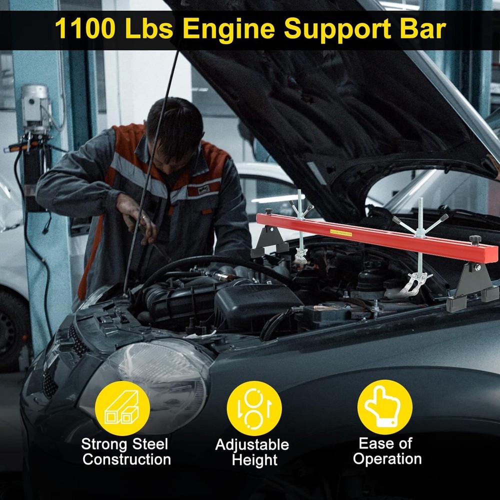 Engine Support Bar 1100 LBS Capacity Motor Transverse Bar Engine Load Leveler