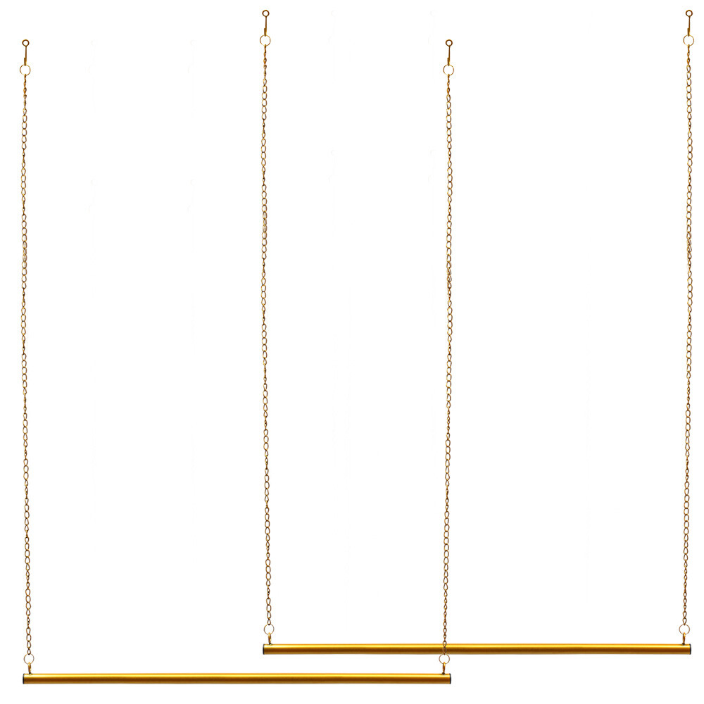 2pcs Clothing Hanging Rack Adjustable Chain Garment Rack Clothes Display Retail